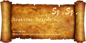 Szattler Szirén névjegykártya